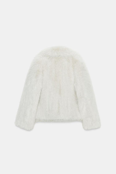 Veste à col revers en fourrure