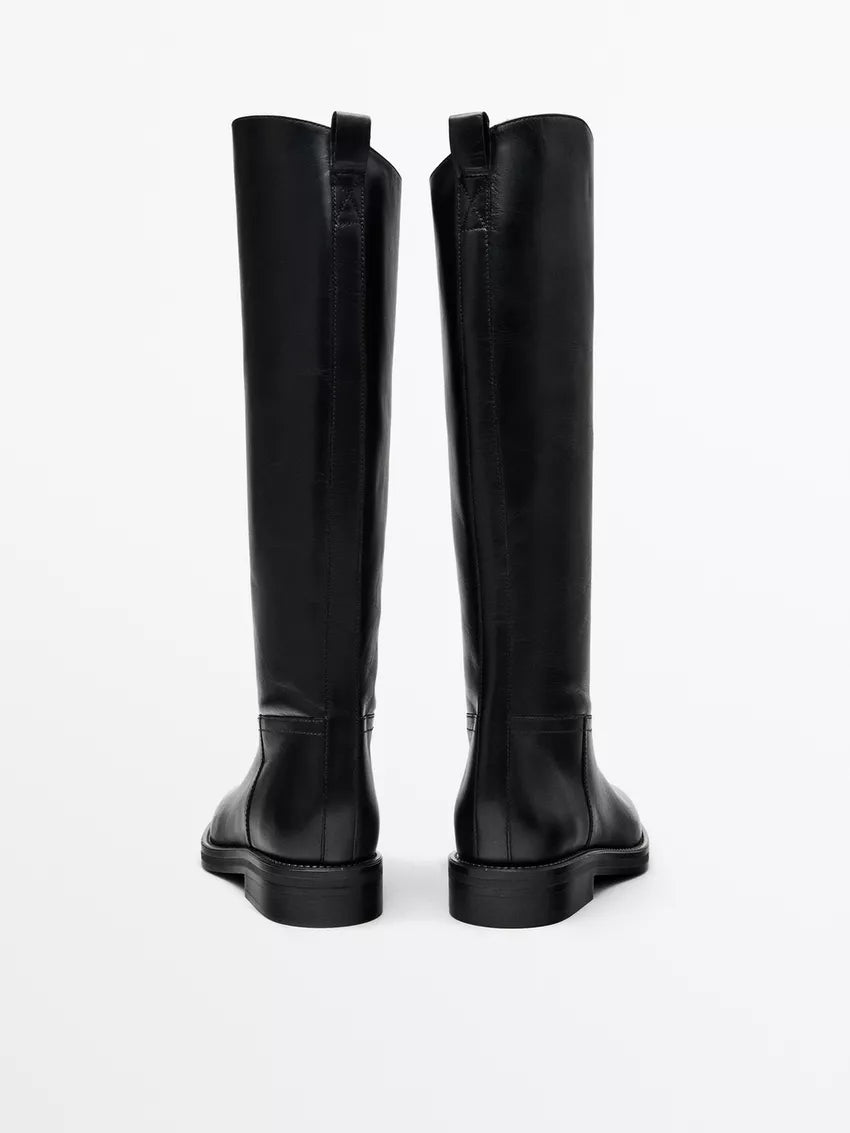 Bottes équestres en cuir