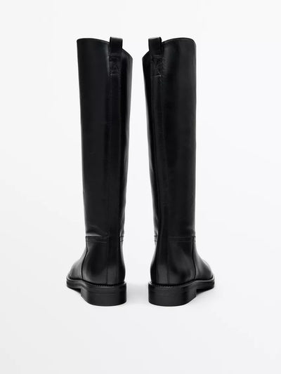 Bottes équestres en cuir