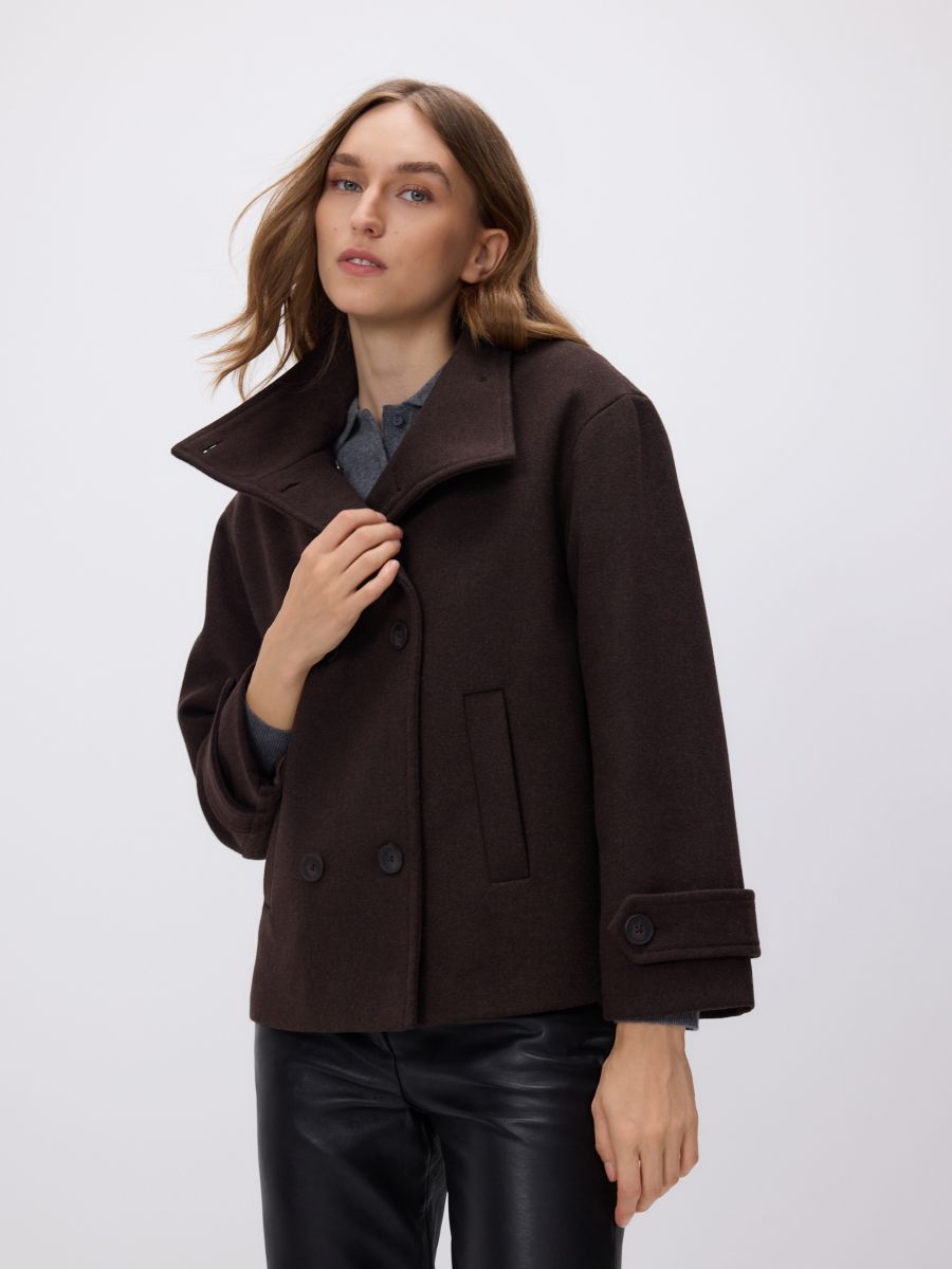 Veste courte en laine mélangée