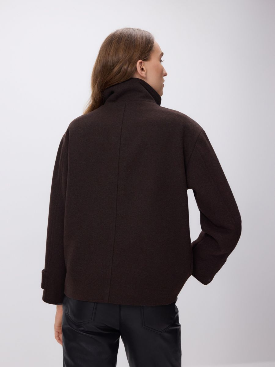 Veste courte en laine mélangée